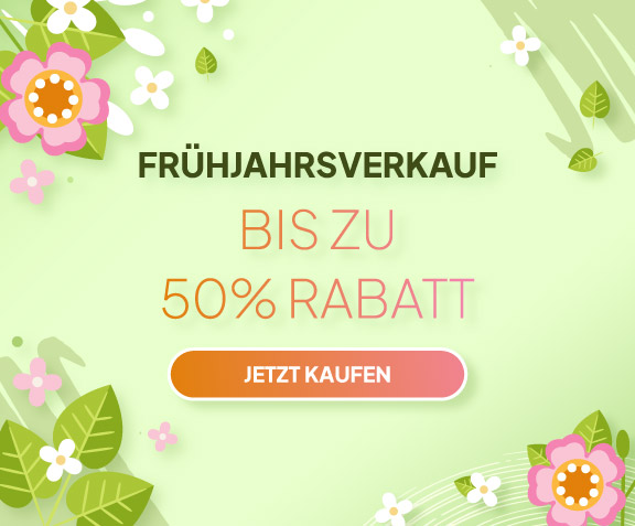Fruhjahrsverkauf. Bis Zu 50% Rabatt. Jetzt Kaufen
