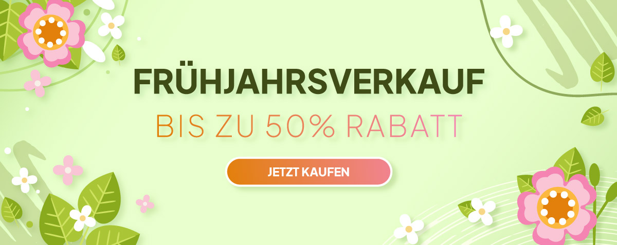 Fruhjahrsverkauf. Bis Zu 50% Rabatt. Jetzt Kaufen