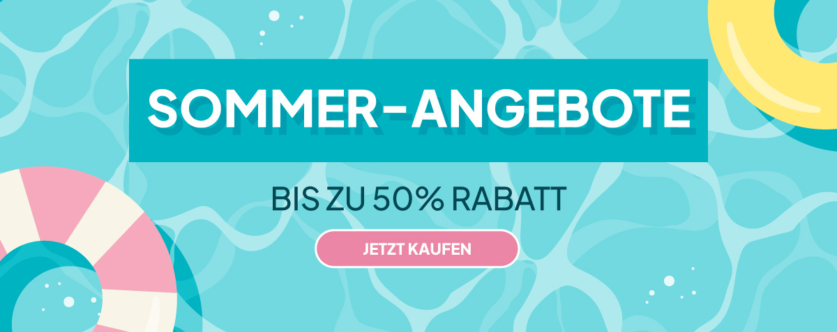 Sommer-Sale - Bis zu 50% Rabatt