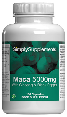 Maca-Wurzel 5000mg mit Ginseng & Schwarzem Pfeffer