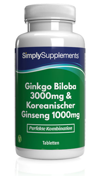 Ginkgo Biloba 3000mg & Koreanischer Ginseng 1000mg