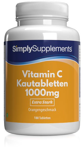 Vitamin C Kautabletten 1000mg mit Orangengeschmack